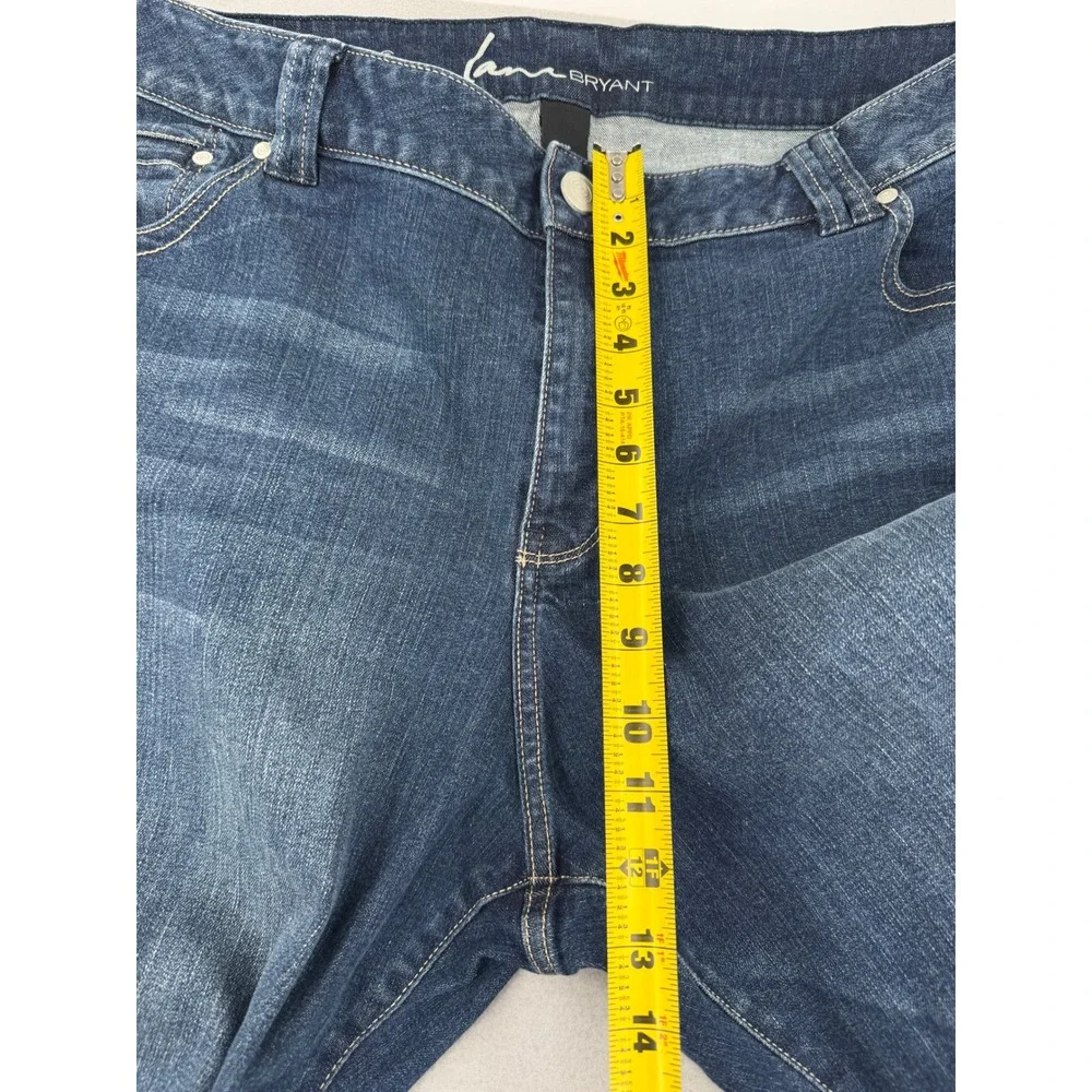 Lane Bryant Genius Fit Slim Boot Jeans Womens 22P Petite (40x29) Blue Denim